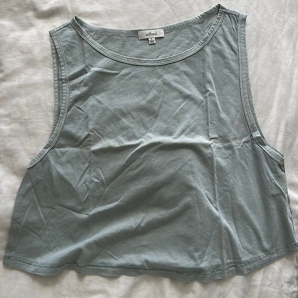 Wilfred mint green dropped muscle tank size medium
